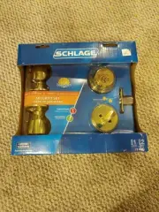Schlage Security Set Door Locks / NEW Brass Deadbolt