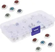 CIMAXIC 100Pcs Halloween Eyeballs Realistic Acrylic Craft Supplies for Mask Decoration Doll Making and DIY Projects Scary Props for Halloween Parties and Cosplay Random Color
