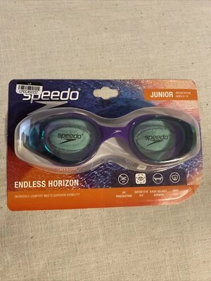 NEW Speedo Junior Endless Horizon Swimming Goggles - Purple Jade Teal Goggle