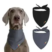 Dog Neck Gaiter for Large Dogs, Bandanas for Dogs Small and C-Black & Grey