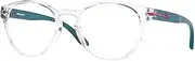 [Oakley] OY8017 Eyeglasses Bundle: OY 8017 801703 Round Off Polished Clear and Small Blue leash Accessory kit, Round Off Polished Clear