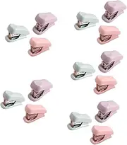 DIYEAH 5sets 3pcs Mini Stapler Compact Handheld Stapler for Office School Supplies Lightweight Easy Stapling for Students and Professionals 3pcs*5