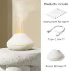 Flame Aroma Diffuser 130ML Essential Oil Diffusers USB Portable Air Humidifier w