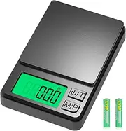 Mini Scales, [1000g/0.01g] Diyife Small Pocket Scales, High Precision Portable Weighing Scales with Cover, Fast Read with Back-Lit LCD Display, for Jewellery Gold Coffee Coin Herb Lab-Black