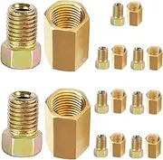 WEKADRIN 18pcs Brake Line Fitting Kit Brake Line Nuts Assortment Threads for Inverted Flare Replacement Components for Reliable Vehicle Repairs