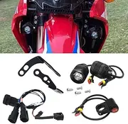 LED Auxiliary Light Kit w/Connector Compatible with Honda CRF300L Rally / CRF250L Rally (2021-current) (Day white)