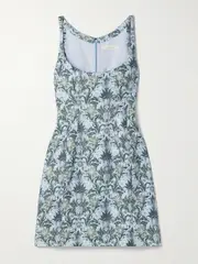 [Faithfull] Faithfull - Sanne Floral-print Linen Mini Dress - Sky blue - small small Blue