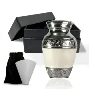 Handcrafted 3 Inch Small Urn, Mini Urn, Keepsake Urn for Ashes with Funnel an...