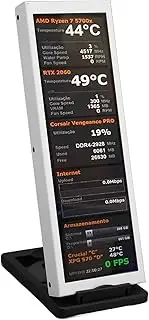 Dpofirs 7.9in IPS USB Mini Screen, 1280x400 PC Sensor Panel Display for AIDA64 PC CPU RAM Data Monitor, PC Temperature Display for PC ARGB Computer Case Secondary Screen, DILWECXE92GDU8F