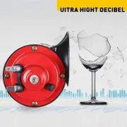Universal Horn Waterproof Loud 300dB Motorcycle Car Horn Electric Boat Bike Red (for: Daihatsu)