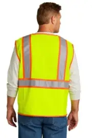 CornerStone ANSI 107 Class 2 Surveyor Zippered Two-Tone Vest - Multiple Sizes
