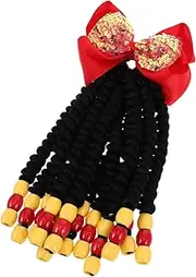 Healeved Braided Ponytail Extension with Beads Long Hairpiece for Soft and Durable Braid Wig for Daily and Party Wear Friendly Hair Accessories