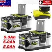 2X 18V 9.0Ah Lithium Battery For RYOBI P108 ONE+ PLUS P104 P107 RB18L50/Charger