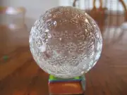 Crystal Glass Golf Ball with Stand