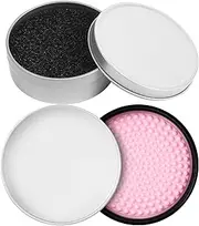 [AOOWU] Makeup Brush Clean Set, Brush Cleansing Balm with Deep Cleansing Pad, Solid Soap Cleanser, Easy to Clean Blenders Brushes Shampoo, Removes Shadow Color Cosmetic Colors for Daily Use Travel Set