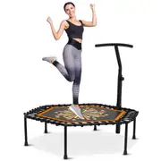 50" Rebounder Mini Trampoline with Adjustable Height, Ideal for Rebounding Exercise and Cardio