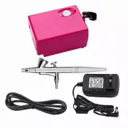 Airbrush Makeup Set for Nail Body Paint w/Mini Compressor 0.4mm Needle & Nozzle