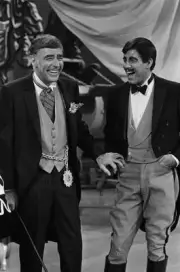 Peter Lawford, Jerry Lewis as Ralph Rotten on Jerry Lewis Show 1960s TV Photo