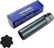 WHEEL CONNECT Lug Nuts Key for Spline Drive Lug Nuts and Bolts, 7 Point Spline, 21 mm (13/16”) & 22 mm (7/8”) Hex, Black Finish