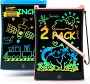 2 Pack LCD Writing Tablet with Stylus, 8.5 Inch Colorful Doodle Board Drawing Pa