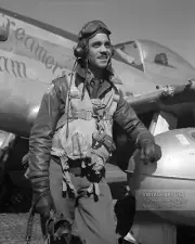 Tuskegee Airman Edward Gleed with P5/D Fighter Plane - African American History