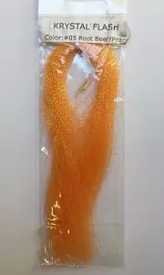 PACK OF 2 KRYSTAL FLASH Fly Tying Material Twisted Strands Hank Mylar - Orange