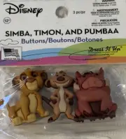 Dress It Up Disney Simba,Timon & Pumbaa x 3
