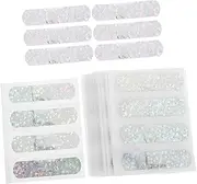 BELLIFFY Small Strip Glitter Bandages 100pcs Adhesive Bandages Strong Viscosity for First Aid Daily Care
