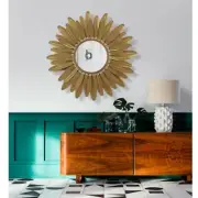 Iron mirror gold sun flower wall decoration wall hanging
