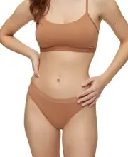 Calvin Klein Women's Plus Form to Body Unlined Bralette, Sandalwood, 2X