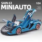1:24 Lamborghini Sian FKP37 Diecast Model Car with Sound & Lifting Tail
