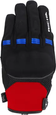 Richa Scope waterproof Motorcycle Gloves, black-red-blue, Size L for Men Black Red Blue