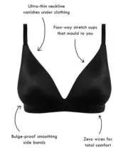 Berlei Understate Wirefree Bra Size 10DD Black ● BNWT RRP: $69.95