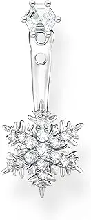 [Thomas Sabo] Single Ear Stud Snowflake with White Stones Silver