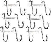 Over The Door Hanger Hook Stainless Steel 6 Pack Free Punching Cabinet Door without Trace Clothes Hook Door Back Wall Mounted Hooks