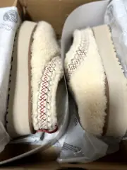 Ugg Tazz Heritage Braid Platform Slipper Natural Cream Sz 9 New In Box