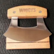 Alaskan Mezzaluna Ulu Knife, Salad Veggies Rocker Chopper Slicer Cutter Hashing