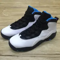 在飛比找蝦皮購物優惠-AIR JORDAN 10 RETRO GS 白藍 大童 女