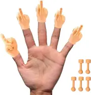 Middle Finger Hands (5 Pack) – the Original Premium Rubber Little Tiny Finger Ha