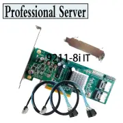 INSPUR 9211-8I 6Gbps HBA LSI FW:P20 IT Mode ZFS Freenas Unraid+2* SFF-8087 SATA