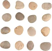 LALAFINA 16pcs Boys and Girls DIY Hand-Painted Rocks Set Creative Pebbles Bracket Smooth Stones for Painting DIY Landscaping School Practice