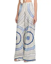 Sandro Spiral Motif Wide Leg Trousers