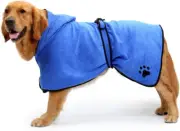 NACOCO Dog Bathrobe Towel Microfiber Pet Drying Robes Moisture Absorbing Towe...
