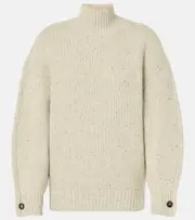 [Bottega Veneta] Bottega Veneta Wool-blend turtleneck sweater AU 8 white