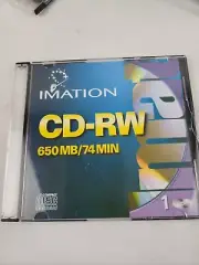 Imation 650MB 74 Min CD-RW Disc. 1x-4x Compatible New Single CD-RW