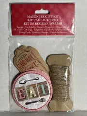 Mason Jar Gift Kit Lid Labels Gift Tags Hemp Cord By Pooch & Sweetheart New