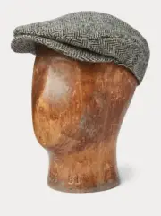 NEW! RRL Ralph Lauren Patchwork Harris Tweed Drivers Cap Size SM 57.7cm 202404B