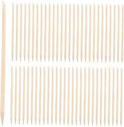 Ipetboom Manicure Stick Tool Kit 100pcs Wood Nail Sticks Cuticle Pusher Tool for Manicure Wood