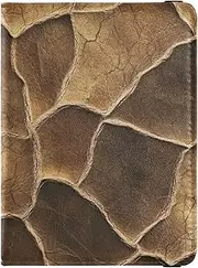 [Amooorous] Animal Buffalo Skin Leather Texture Khaki Leather decorative Passport Card Holder Cover Combo Travel Documents Organizer Protector Passport Cover Waterproof, animal buffalo skin leather texture khaki,