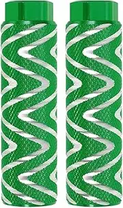 uxcell Bike Pegs Fit 3/8 Inch Axles, 2 Pack Aluminum Alloy Anti-Skid Lead Foot Bicycle Peg Back Seat Stands with Stripe for BMX Mountain Dirt Bike Cycling Rear Stunt Pegs, Light Green